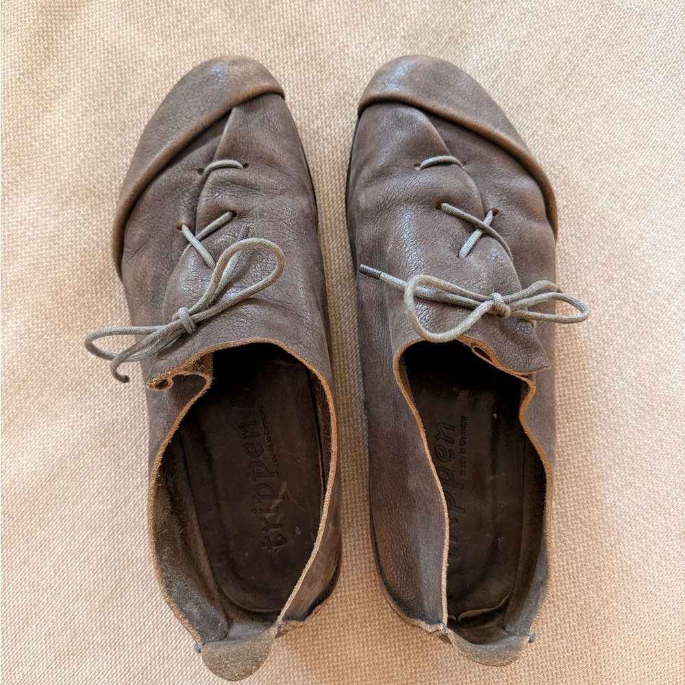 Trippen Leather Lace-Up Shoes | Made in Germany | Brown - Picture 3 of 5